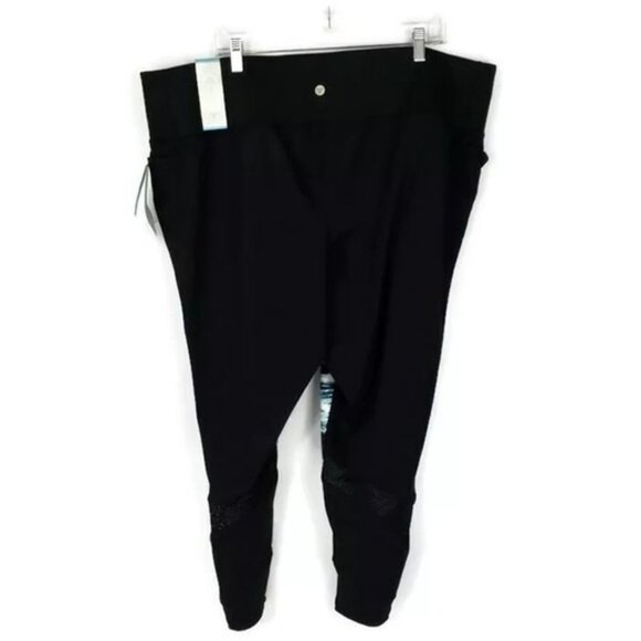 Livi Active Black Multi 7/8 Length Stretch Capri Legging Womens Plus 26/28 NWT - Picture 3 of 13